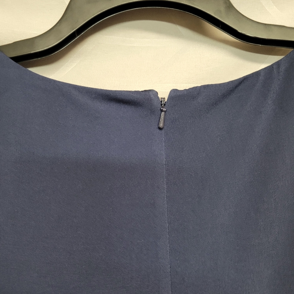 Jessica Howard Navy Blue Dress with Abstract Waistband - Picture 4 of 5